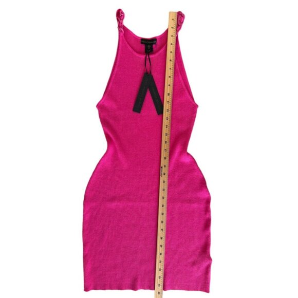 House Of Harlow 1960 Women's LUXE Sweater Dress Sleeveless Stretch Halter L Pink - Picture 6 of 6